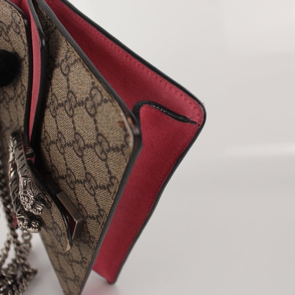 Gucci Dionysus Beige and Pink Mini Bag with Silver Chain - Picture 13 of 16